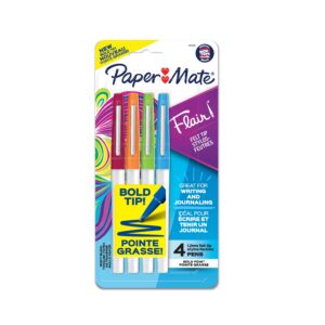 Caneta Papermate Flair Bold - Blister c/4 Sortido