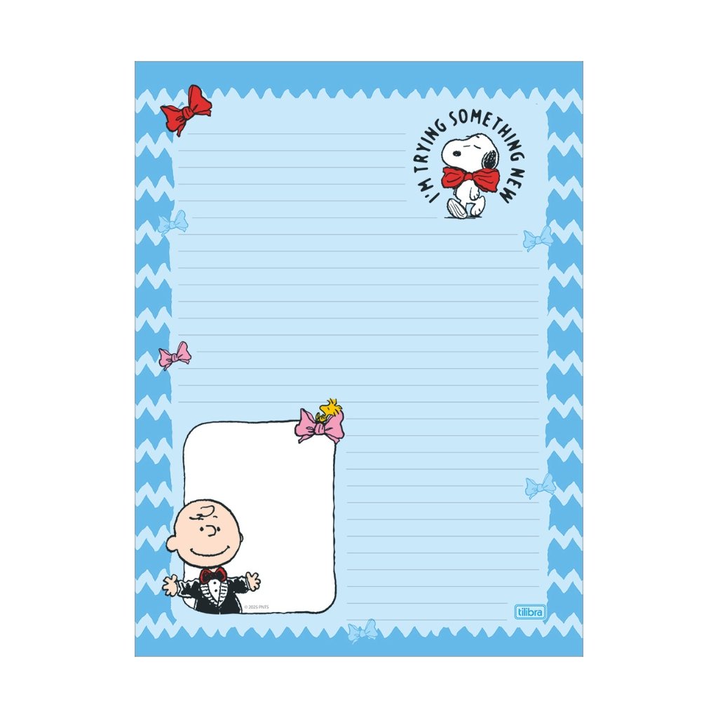 Caderno Colado Papel de Carta 50 fls SNOOPY - TILIBRA - UND