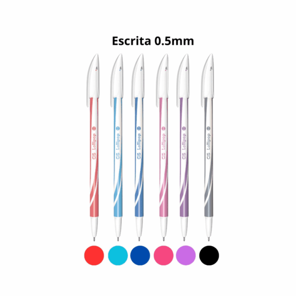 Caneta Esferográfica 0.5mm Lollipop - CIS - POTE 50 UND