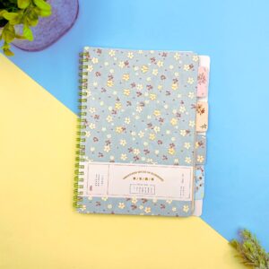 Caderno A5 Capa Dura c/ Divisória Flores SUNSHINE 16,2x21,2cm - IMPORTADO - UND