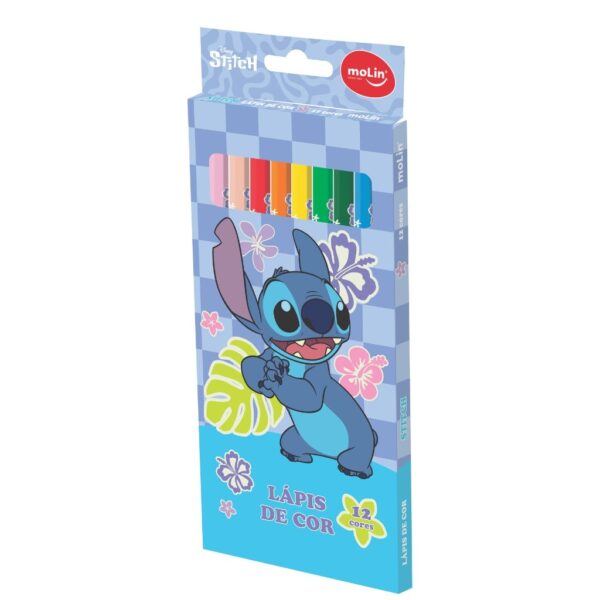 Lápis de Cor Stitch 12 Cores MOLIN - BLISTER