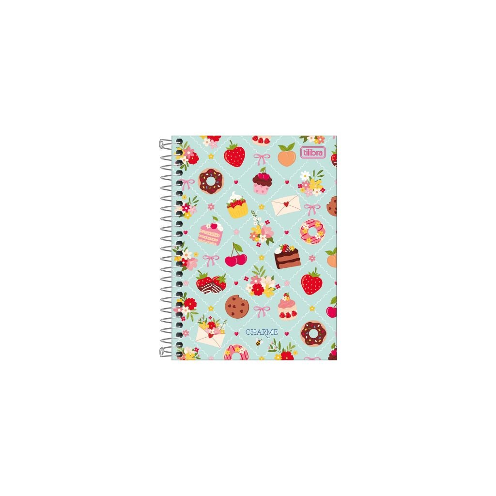 Caderneta Espiral Capa Dura 1/8 Charme 80 Fls 11x15,4cm - TILIBRA - UND