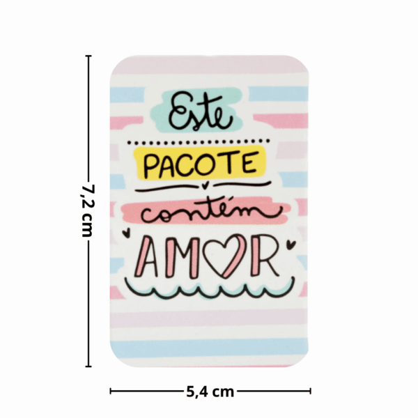 Cartãozinho  Contém Amor - PACOTE 100 UND