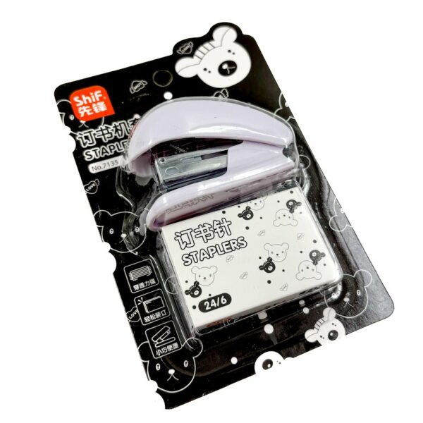 Kit Mini Grampeador  c/ Extrator + Grampos Ursinhos