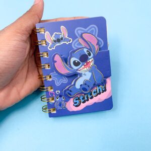 Caderninho Aramado c/ Fechamento STITCH - UND