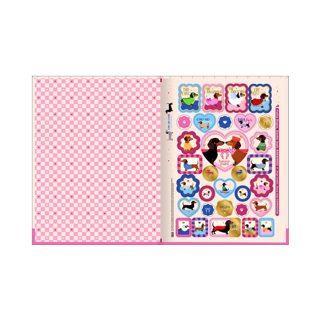 Caderno Brochura Capa Dura Universitário Brownie Dog 20x27,5cm 80 Fls - TILIBRA - UND