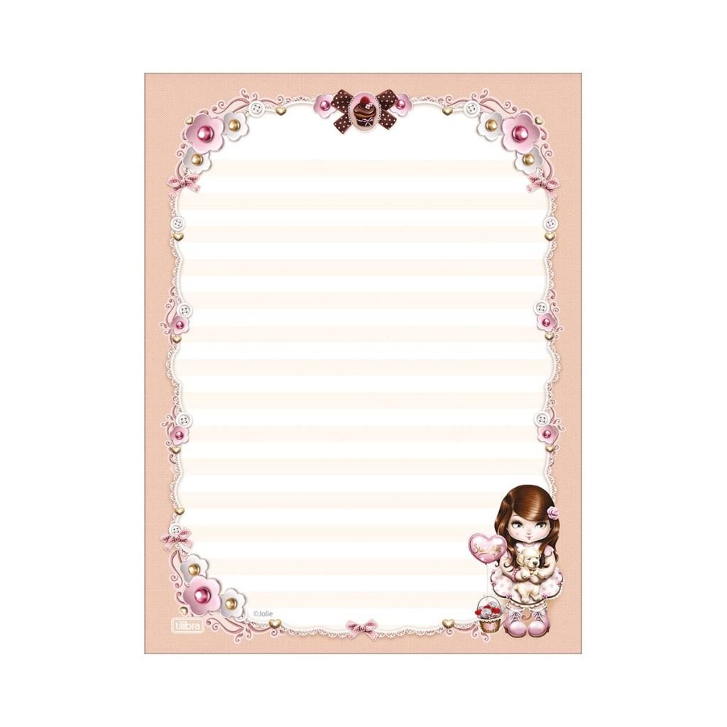 Caderno Colado Papel de Carta JOLIE 48 Fls - TILIBRA - UND