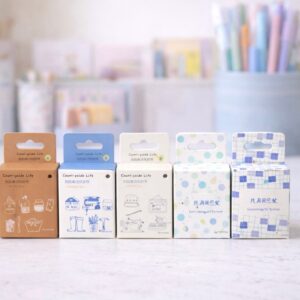 Fita Washi Tape Caixinhas Sortidas 15mmx5m - IMPORTADO - UND