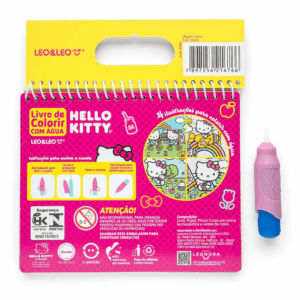Livro de Colorir com Água Hello Kitty LEO E LEO -BLISTER
