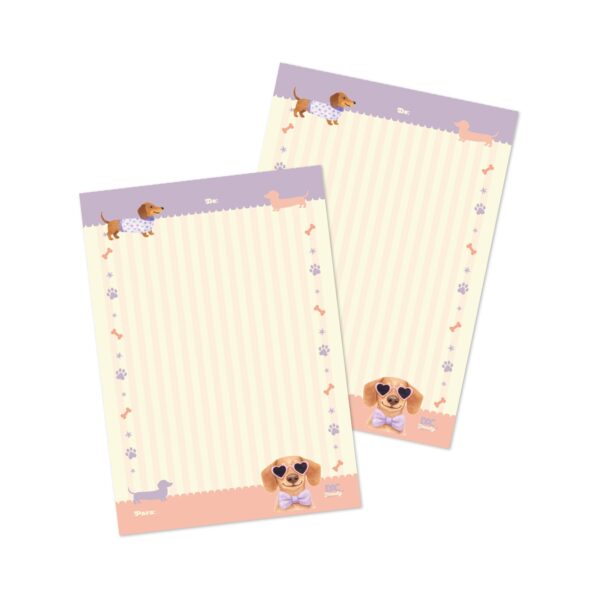 Papel de Carta Trendy Dachshund Cachorro Salsicha 48 Fls - DAC