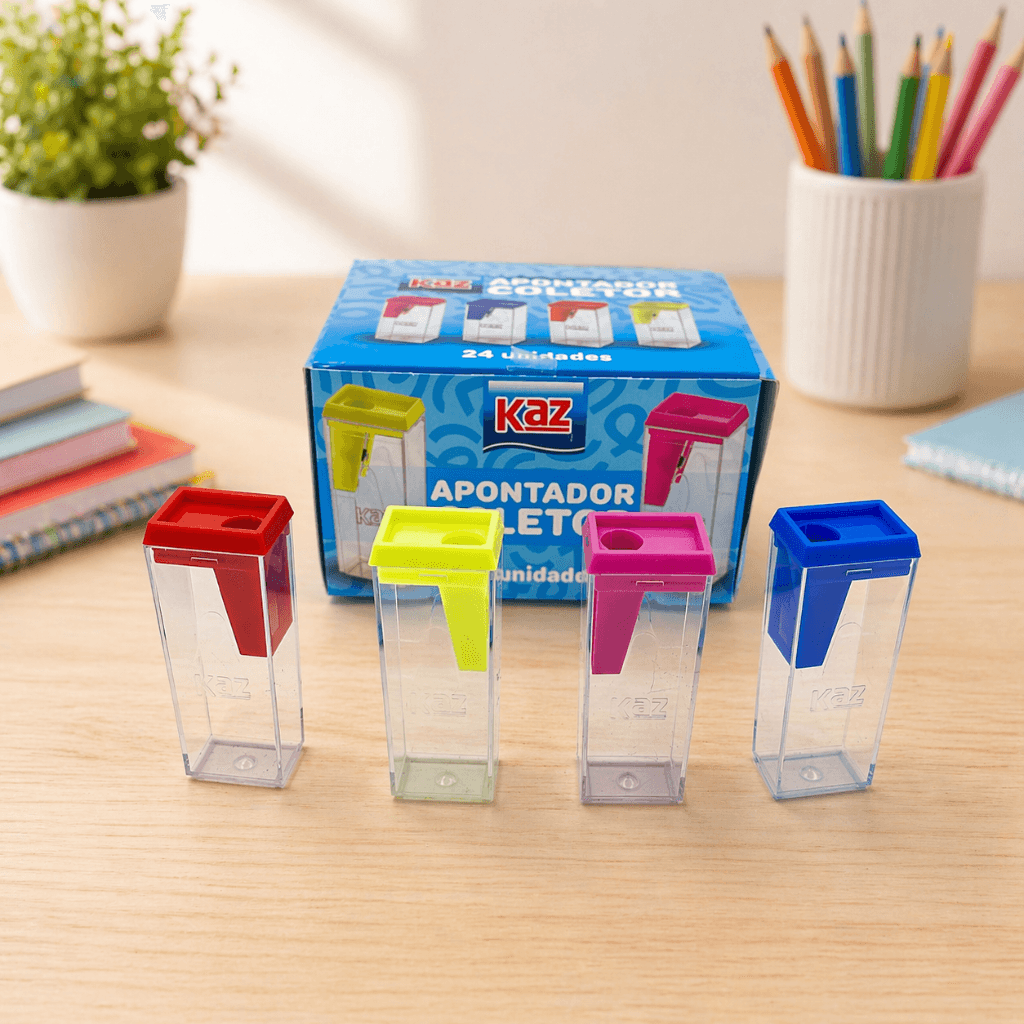 Apontador Coletor 1 Furo Vertical - KAZ - CX 24 UND