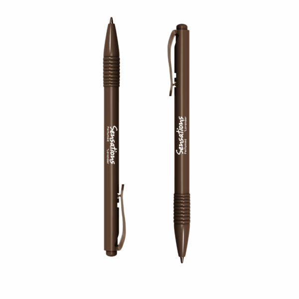 Caneta Esferográfica Clic Perfumada Marrom Chocolate 0.7mm NEWPEN - UND