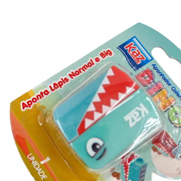 Apontador Coletor 2 Furos Dinossauro KAZ - BLISTER