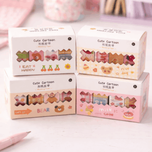 Caixinha c/ 4 Fitas Washi Tapes Cute Cartoon 15mmx2m - IMPORTADO - UND