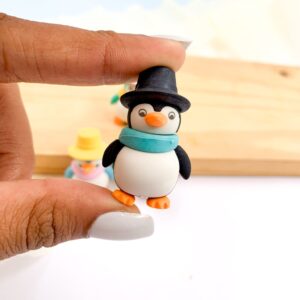 Borracha Fofa 3D Pinguim - PACOTE 6 UND