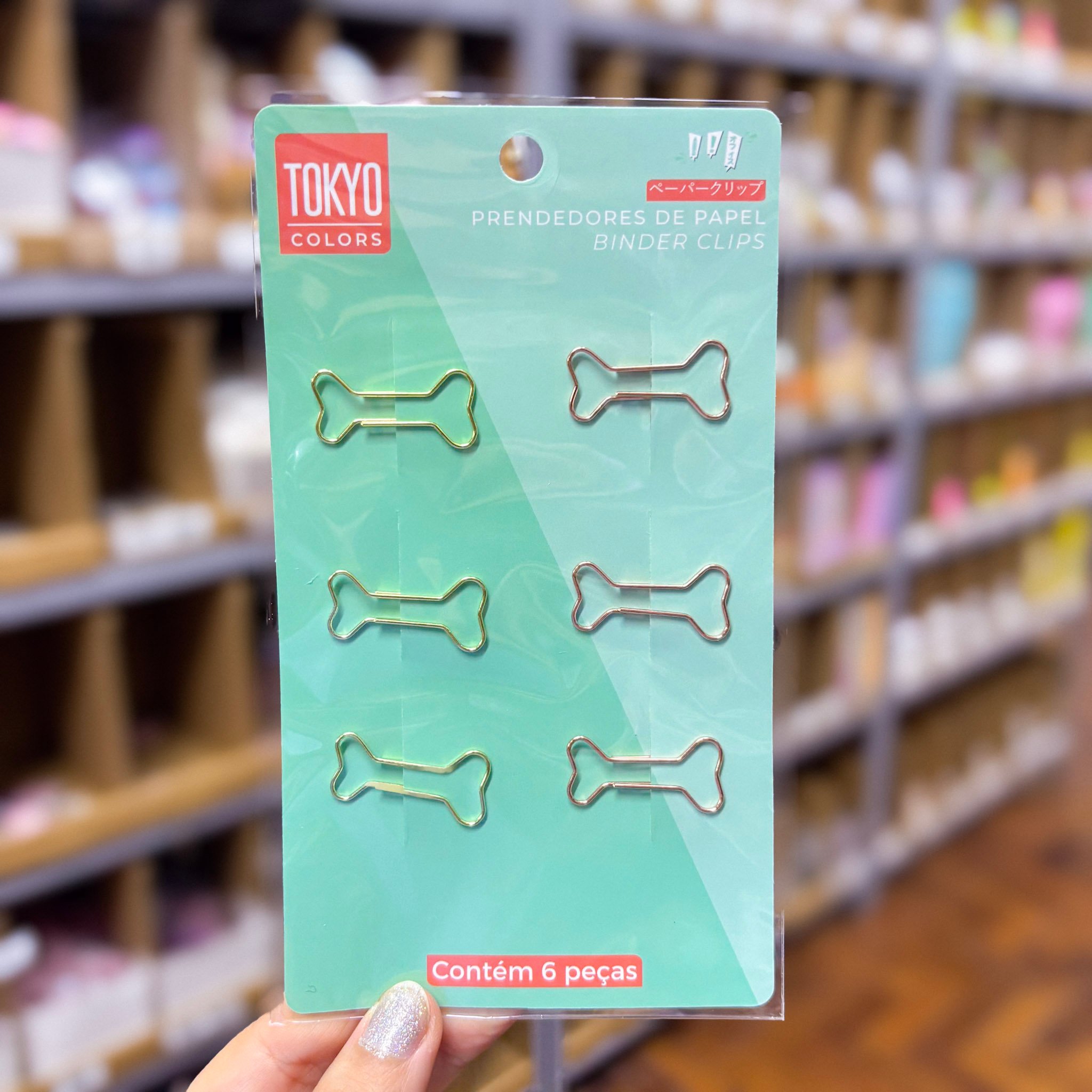 Cartela  Clip Metálico Fofuras 6 Peças - TOKYO DESIGN - UND