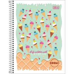 Caderno Espiral Capa Flexível Universitário 1 M Zoom+ Feminino 20x27,5cm 96 Fls - TILIBRA - UND