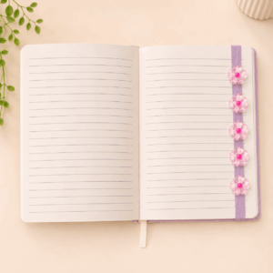 Caderno  A5 Capa Dura c/ Fechamento elástico Florescer 14,5x21cm 120 fls - IMPORTADO - UND