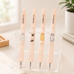Kit Caneta Clic Premium Lovely Gato 4 UND - IMPORTADO - BLISTER