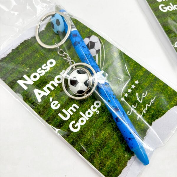 Kit Namorados Caneta Futebol + Chaveiro