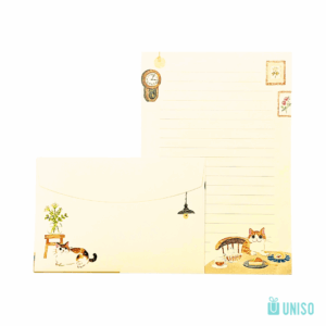Kit 6 Papéis de Carta + 3 Envelopes Gato - UNISO - UND