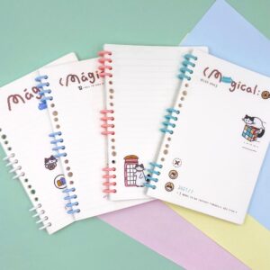 Caderno A5 Espiral Reposicionável Magical Cat 64 fls 14,2x20,5cm - IMPORTADO - UND