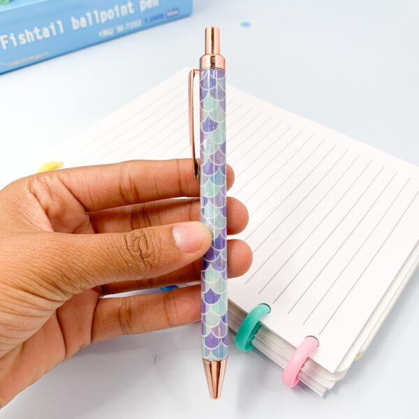 Caneta Luxo Clic Escamada - UND