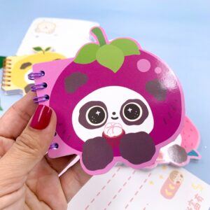 Mini Caderno Aramado Panda Frutinhas