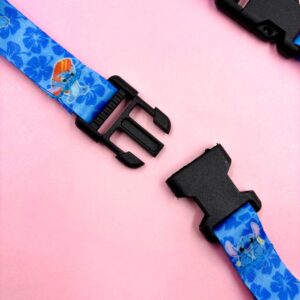 Cordão Estampado c/ Encaixe Plástico Stitch - Kit 3 Und