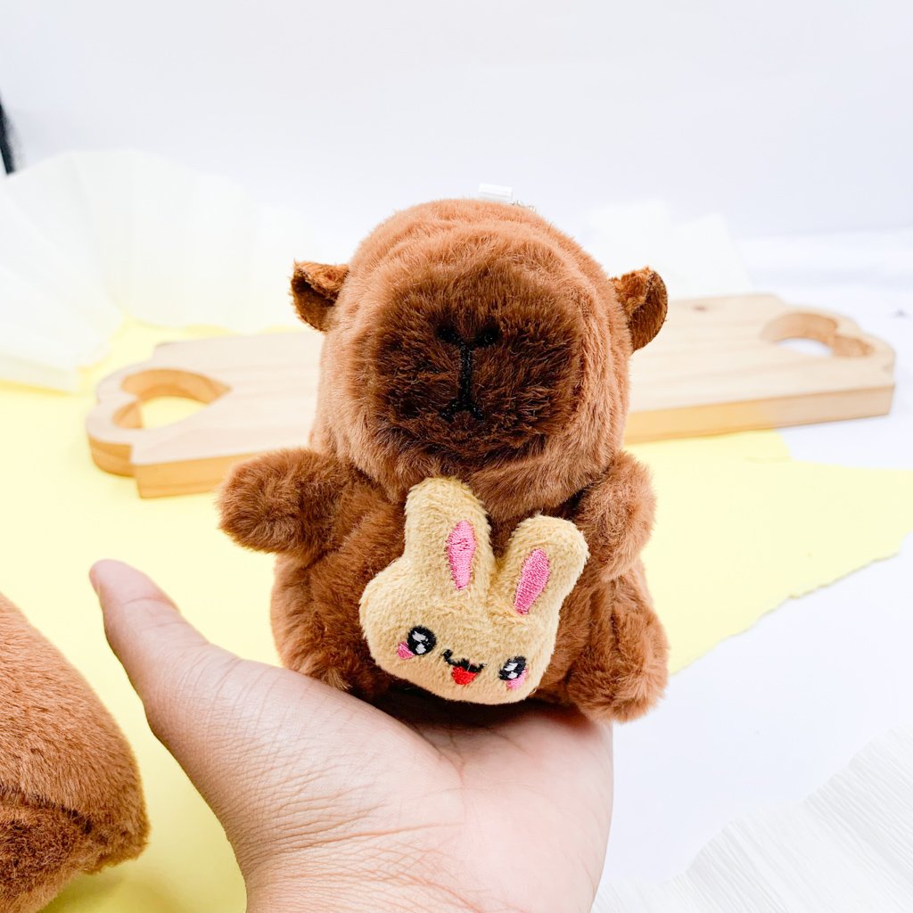 Chaveiro Fofo Pelúcia Capivara Rabbit Cat 12 cm - UND