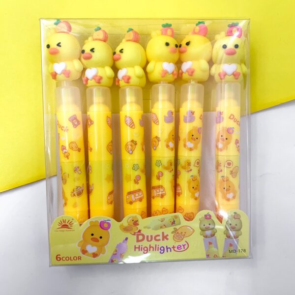 Marca texto 3 em 1 Duck Patinho - BLISTER 6 UND
