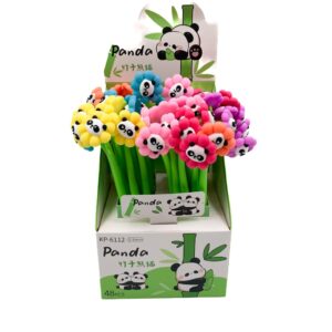 Caneta Flexível Dançante Flor Panda - CX 48 UND