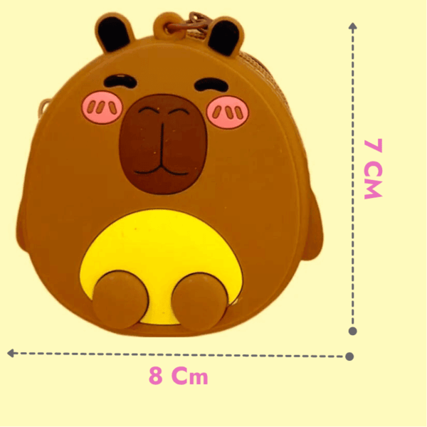 Chaveiro Bolsinha de Silicone Capivara