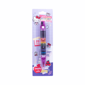 Giz de Cera Caneta Troca Ponta Hello Kitty Leo e Leo - Blister 20 Cores