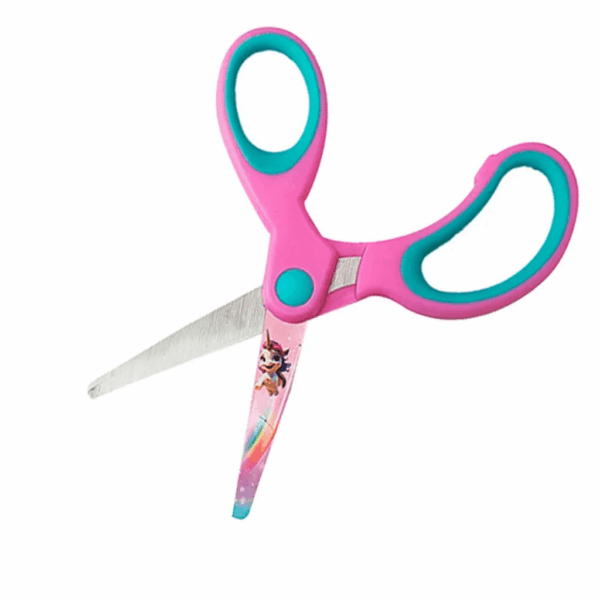 Tesoura Escolar 13 cm Unicórnio KAZ - BLISTER