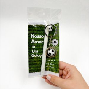 Kit Namorados Caneta Futebol + Chaveiro