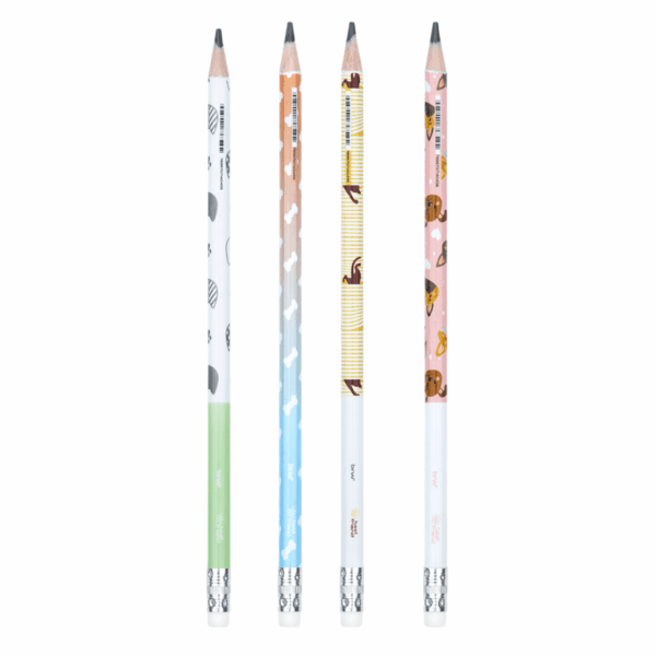 Lápis HB Estampado c/ Borracha Best Friend BRW - Pacote 12 Und