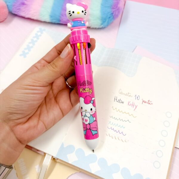 Caneta 10 Cores  Hello Kitty