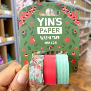Fita Adesiva Washi Tape Guaraná 15mm x 3m - YINS PAPER - BLISTER