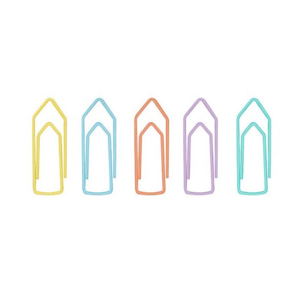 Clips para papel tamanho 2/0 Cores Pastéis com 50un BRW
