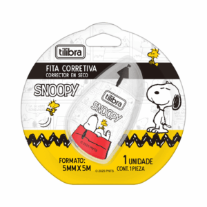 Fita Corretiva 5mm x 5m SNOOPY - TILIBRA - BLISTER