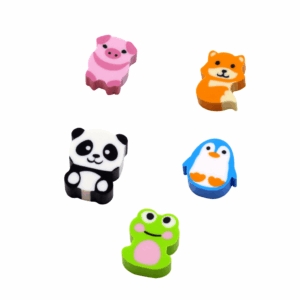 Borracha Fantasia Mini Animais Cis - Pote 20 Und