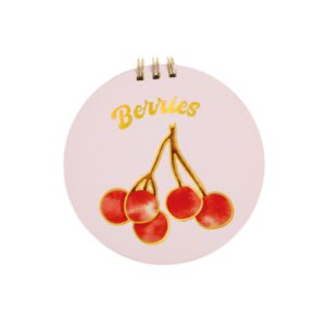 Caderneta Aramada Redonda Berries 10,5x10,5cm 80 Fls - SKYPAPER - UND