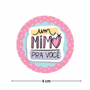 Adesivo Lacre Um Mimo pra você - PACOTE 100 UND