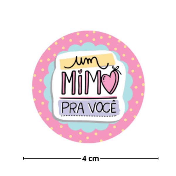 Adesivo Lacre Um Mimo pra você - PACOTE 100 UND