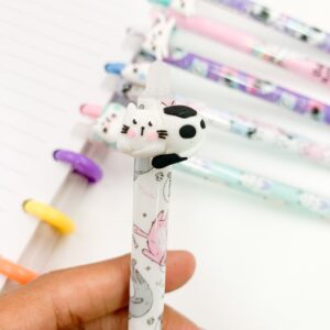 Caneta Clic Apagável Gatinho Meow - PACOTE 4 UND