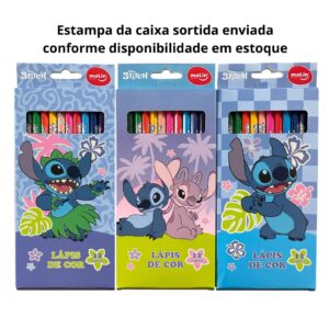 Lápis de Cor Stitch 12 Cores MOLIN - BLISTER