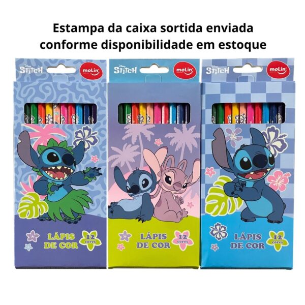 Lápis de Cor Stitch 12 Cores MOLIN - BLISTER