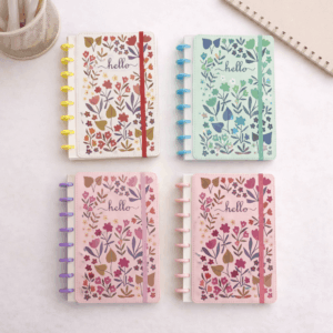 Caderno de Disco Hello Flores A5 80 Fls 8 discos 15x21,2cm - IMPORTADO - UND