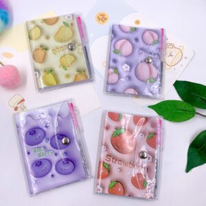 Mini Caderno Frutinhas Capa c/ Fechamento e Mini Caneta - UND